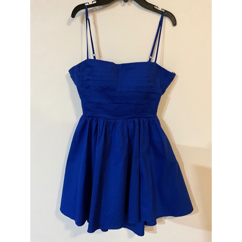 B. Darlin Royal Blue Fit and Flare Bow Back Cocktail Dress Size 9/10 5KZBD20